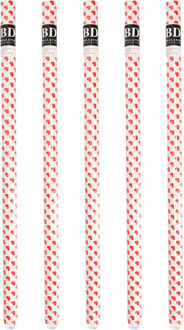 Bellatio Decorations Inpakpapier - 5x - rollen - hartjes print - 200 x 70 cm - Valentijnsdag - cadeaupapier