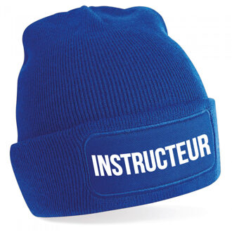 Bellatio Decorations Instructeur muts - unisex - one size - blauw
