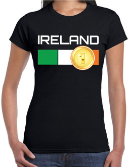 Bellatio Decorations Ireland / Ierland landen t-shirt zwart dames 2XL