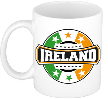 Bellatio Decorations Ireland / Ierland logo supporters mok / beker 300 ml - feest mokken Multikleur