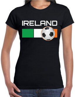 Bellatio Decorations Ireland / Ierland voetbal / landen t-shirt zwart dames XS