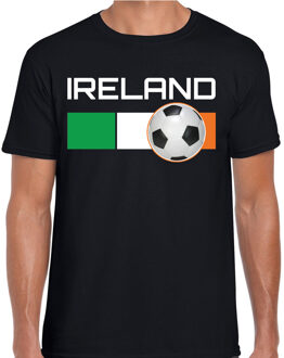 Bellatio Decorations Ireland / Ierland voetbal / landen t-shirt zwart heren 2XL