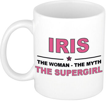 Bellatio Decorations Iris cadeau mok - Woman Myth Supergirl - naam koffiemok - 300 ml - collega - moederdag