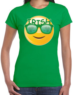 Bellatio Decorations Irish emoticon / St. Patricks day t-shirt / kostuum groen dames L