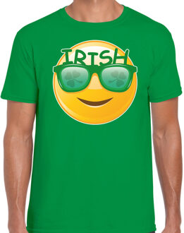 Bellatio Decorations Irish emoticon / St. Patricks day t-shirt / kostuum groen heren 2XL