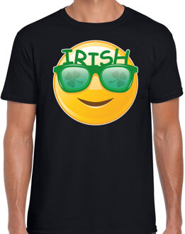 Bellatio Decorations Irish emoticon / St. Patricks day t-shirt / kostuum zwart heren 2XL