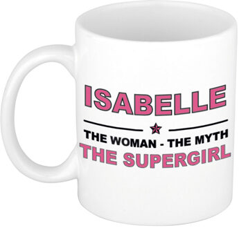 Bellatio Decorations Isabelle The woman, The myth the supergirl pensioen cadeau mok/beker 300 ml