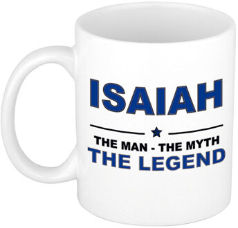 Bellatio Decorations Isaiah cadeau mok - man myth legend - naam koffiemok - 300 ml - collega - vaderdag