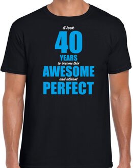 Bellatio Decorations It took 40 years to become this awesome cadeau t-shirt zwart voor heren - 40 jaar verjaardag kado shirt / outfit S