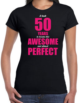 Bellatio Decorations It took 50 years to become this awesome cadeau t-shirt zwart voor dames - 50 jaar verjaardag kado shirt / outfit XS