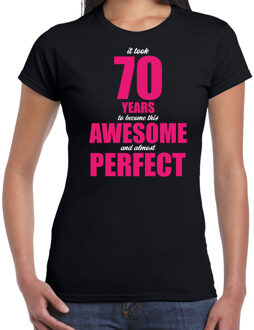 Bellatio Decorations It took 70 years to become this awesome cadeau t-shirt zwart voor dames - 70 jaar verjaardag kado shirt / outfit XL