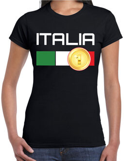 Bellatio Decorations Italia / Italie landen t-shirt zwart dames 2XL