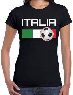 Bellatio Decorations Italia / Italie voetbal / landen t-shirt zwart dames XS