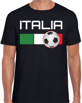 Bellatio Decorations Italia / Italie voetbal / landen t-shirt zwart heren 2XL