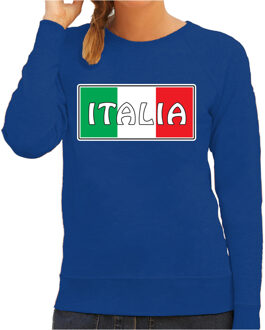 Bellatio Decorations Italie / Italia landen sweater blauw dames L