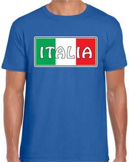Bellatio Decorations Italie / Italia landen t-shirt blauw heren