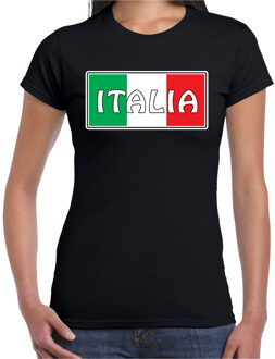 Bellatio Decorations Italie / Italia landen t-shirt zwart dames 2XL