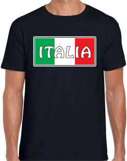 Bellatio Decorations Italie / Italia landen t-shirt zwart heren 2XL