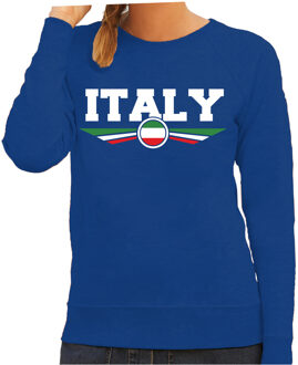 Bellatio Decorations Italie / Italy landen sweater blauw dames L