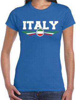 Bellatio Decorations Italie / Italy landen t-shirt blauw dames 2XL