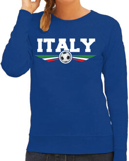 Bellatio Decorations Italie / Italy landen / voetbal sweater blauw dames 2XL