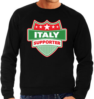 Bellatio Decorations Italie / Italy schild supporter sweater zwart voor heren