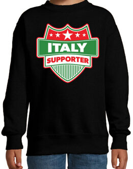 Bellatio Decorations Italie  / Italy schild supporter sweater zwart voor kinderen 12-13 jaar (152/164)