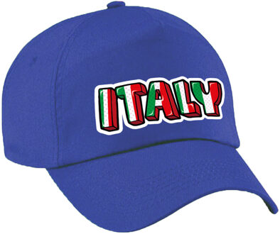 Bellatio Decorations Italie landen voetbal pet blauw volwassenen EK / WK