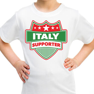 Bellatio Decorations Italy / Italie schild supporter t-shirt wit voor kinderen L (146-152)