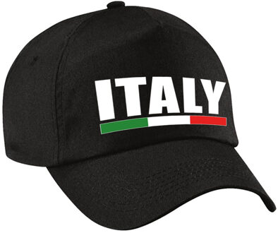 Bellatio Decorations Italy supporter pet / cap Italie zwart volwassenen