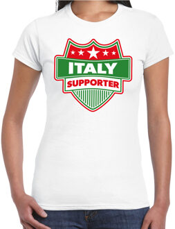 Bellatio Decorations Italy supporter schild t-shirt wit voor dames - Italie landen t-shirt / kleding - EK / WK / Olympische spelen outfit XS