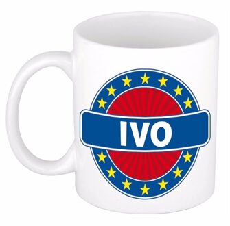 Bellatio Decorations Ivo naam koffie mok / beker 300 ml - namen mokken Multikleur