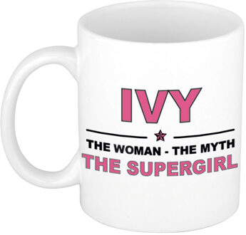Bellatio Decorations Ivy The woman, The myth the supergirl cadeau koffie mok / thee beker 300 ml