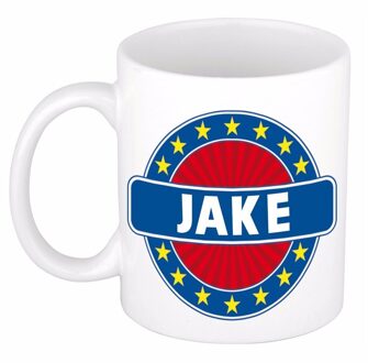 Bellatio Decorations Jake naam koffie mok / beker 300 ml - namen mokken Multikleur