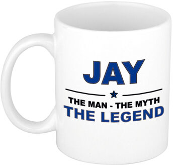 Bellatio Decorations Jay cadeau mok - man myth legend - naam koffiemok - 300 ml - collega - vaderdag