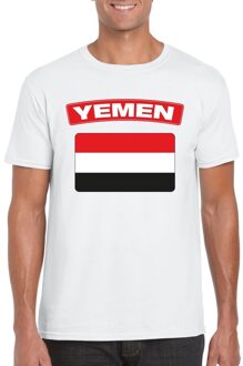 Bellatio Decorations Jemenitische vlag shirt wit heren