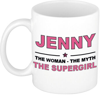 Bellatio Decorations Jenny The woman, The myth the supergirl collega kado mokken/bekers 300 ml Oudroze