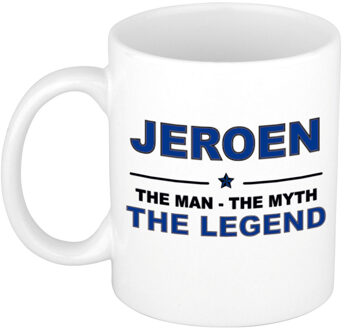 Bellatio Decorations Jeroen The man, The myth the legend pensioen cadeau mok/beker 300 ml