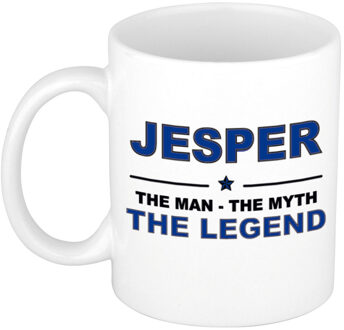 Bellatio Decorations Jesper cadeau mok - man myth legend - naam koffiemok - 300 ml - collega - vaderdag