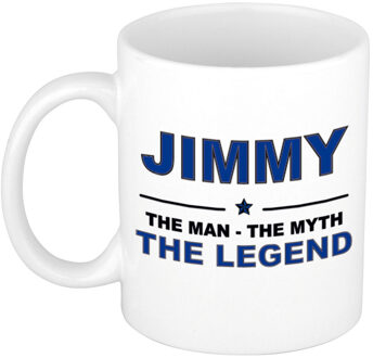 Bellatio Decorations Jimmy cadeau mok - man myth legend - naam koffiemok - 300 ml - collega - vaderdag