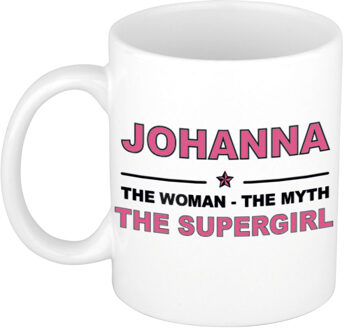 Bellatio Decorations Johanna The woman, The myth the supergirl collega kado mokken/bekers 300 ml Oudroze
