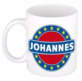 Bellatio Decorations Johannes naam koffie mok / beker 300 ml - namen mokken Multikleur