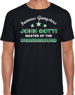 Bellatio Decorations John Gotti famous gangster cadeau t-shirt zwart heren - Tekst / Verjaardag cadeau / kado t-shirt 2XL