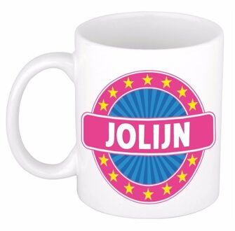 Bellatio Decorations Jolijn naam koffie mok / beker 300 ml - namen mokken Multikleur