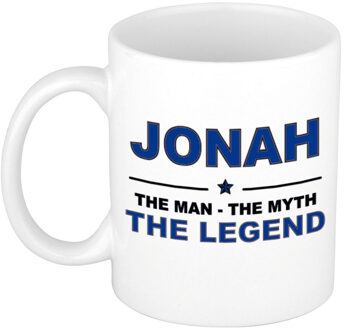 Bellatio Decorations Jonah cadeau mok - man myth legend - naam koffiemok - 300 ml - collega - vaderdag