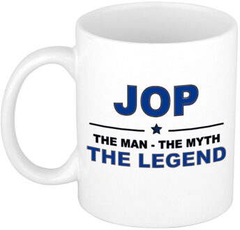 Bellatio Decorations Jop cadeau mok - man myth legend - naam koffiemok - 300 ml - collega - vaderdag Donkerblauw