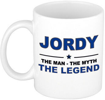 Bellatio Decorations Jordy The man, The myth the legend pensioen cadeau mok/beker 300 ml