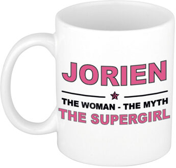 Bellatio Decorations Jorien The woman, The myth the supergirl cadeau koffie mok / thee beker 300 ml