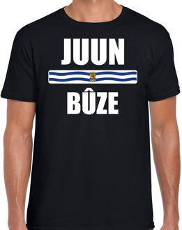 Bellatio Decorations Juun buze met vlag Zeeland t-shirt zwart heren - Zeeuws dialect cadeau shirt 2XL