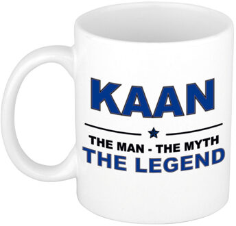Bellatio Decorations Kaan cadeau mok - man myth legend - naam koffiemok - 300 ml - collega - vaderdag Donkerblauw